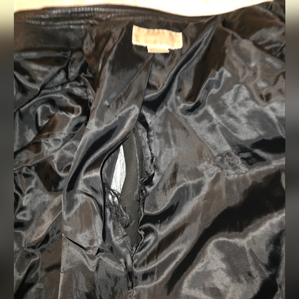Michael Kors Genuine Black Leather Jacket - Picture 6 of 8